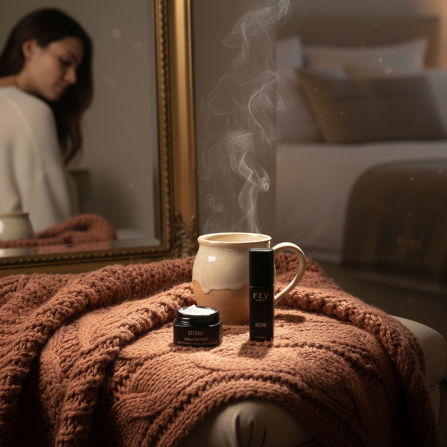 ETERNA Best Anti-Aging Anti-Wrinkles Night Cream &amp; ACQUA Hydrating Serum | FEY Cosmetics | ETERNA La meilleure crème de nuit anti-âge anti-rides pour le visage &amp; ACQUA sérum visage hydratant